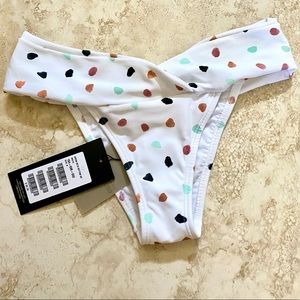 White Vix Polka Dot Bathing Suit NWT